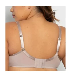 Sheer Mesh Plunge Push Up Underwire Bra -Her Room Store curvy couture cuco01 1310 bs