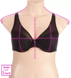 Sheer Mesh Plunge Push Up Underwire Bra -Her Room Store curvy couture cuco01 1310 ns7