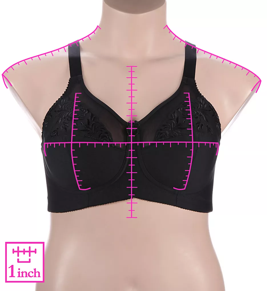 Embroidered Microfiber Wireless Soft-cup Bra Embroidered Microfiber Wireless Soft-cup Bra -Her Room Store elila elil01 1301 ns7