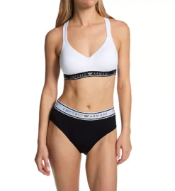 Emporio Armani Iconic Logoband Padded Bralette Bra -Her Room Store emporio armani arm01 163995 cs4