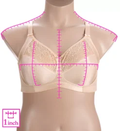 Wirefree 4-Part Cup Bra With Embroidered Mesh -Her Room Store exquisite form exqf01 5100514 ns7