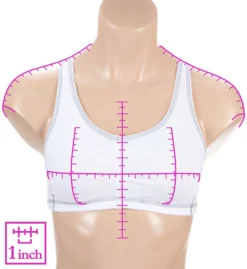 FRUIT OF THE LOOM Contrast Stitch Shirred Front Bra - 2 Pack -Her Room Store fruit of the loom fotl01 96581 ns7