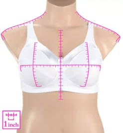 FRUIT OF THE LOOM Full Coverage Satin Trim Wirefee Bra -Her Room Store fruit of the loom fotl01 96715 ns7