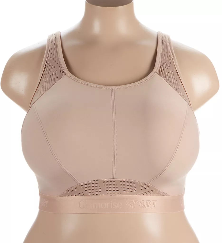 No Sweat Mesh Ventilated Wire Free Sports Bra Glamorise No Sweat Mesh Ventilated Wire Free Sports Bra -Her Room Store glamorise glam01 1068 fs