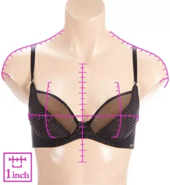 Gossard Sheer Stripe Non Padded Underwire Plunge Bra -Her Room Store gossard gos001 18825 ns7