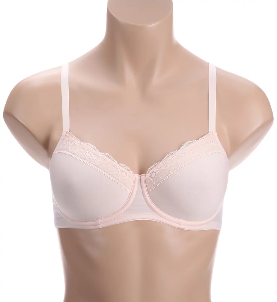 Cotton Lace Spacer T-Shirt Underwire Bra HANRO Cotton Lace Spacer T-Shirt Underwire Bra -Her Room Store hanro han001 72433 fs