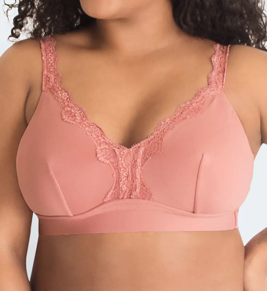 Lucille Wirefree Lace Trim Comfort Bralette Lucille Wirefree Lace Trim Comfort Bralette -Her Room Store leading lady lea001 5072 gs