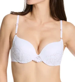 Maidenform Love The Lift Push Up & In Satin And Lace Demi Bra