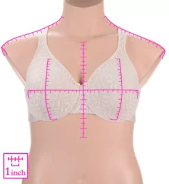 Lace Sheer Leaves Underwire Minimizer Bra -Her Room Store olga olg001 35519 ns7