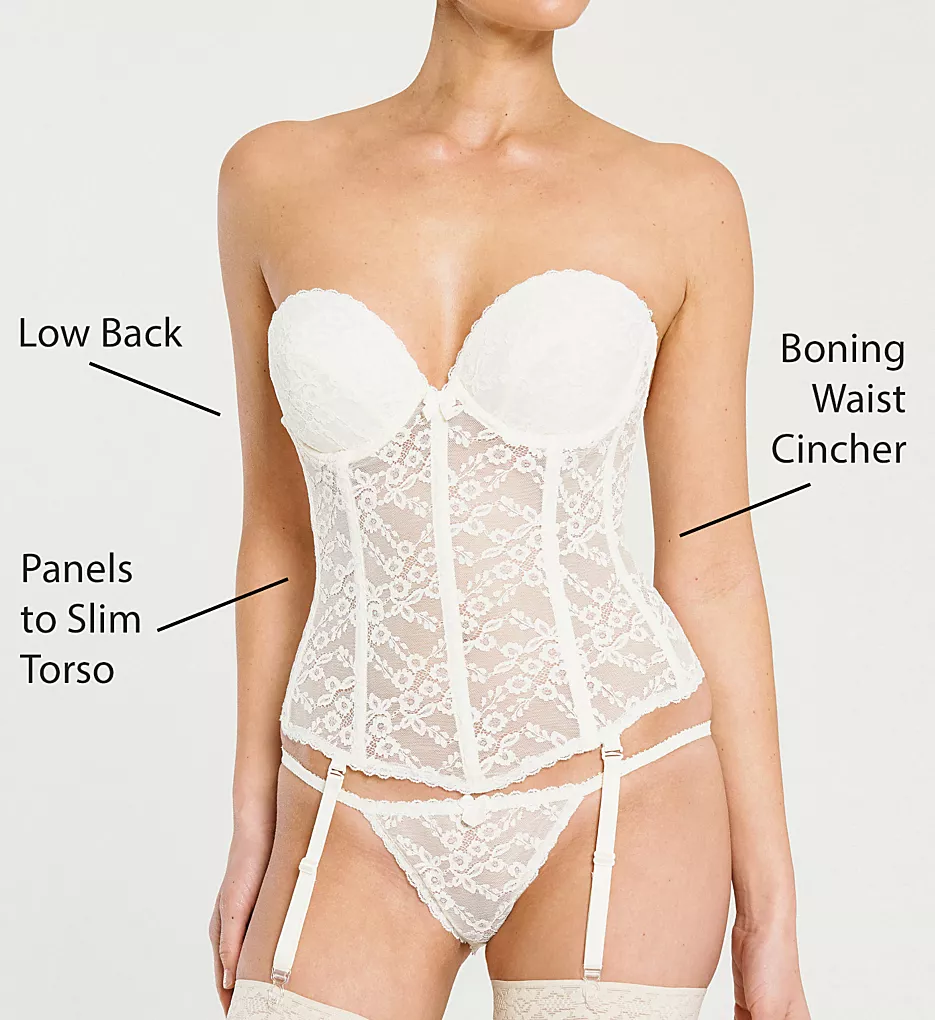Lace Low Back Bustier with Garters Lace Low Back Bustier With Garters -Her Room Store va bien vab001 7474 cs6